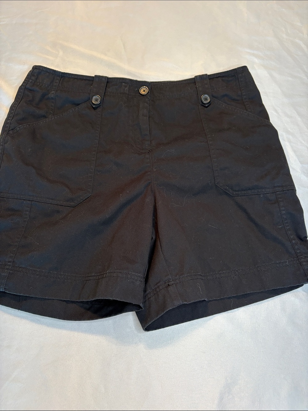 Jones New York Black Women's Cargo Shorts with Front Pockets
